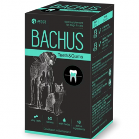 BACHUS TEETH&GUMS - разгражда плаката и намалява възпалението на венците, намалява образуването на плака 60 таблетки